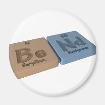 Bend as Be Beryllium and Nd Neodymium Fridge Magnet