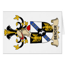 Bender Family Crests Greeting Cards