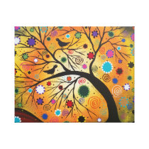 Bending Branches BY LORI EVERETT Wrapped Canvas