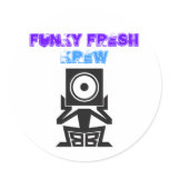 beneaththebeat, FUNKY FRESH , KREW Round Sticker