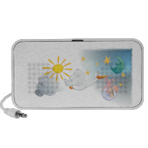 Bénédiction de bébé de cigogne haut-parleur portable