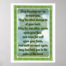 Bénédiction irlandaise verte posters