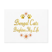Bengal Cats Brighten My Life Postcard