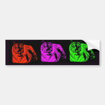 Bengal Tiger Collage Bumper Sticker