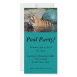 Bengal Tiger Pool Party Invite Photo Card #2 photo cards
