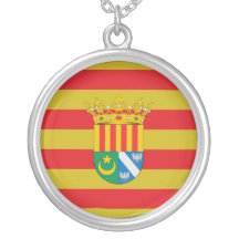 Benicasim Spain, Spain flag Custom Necklace