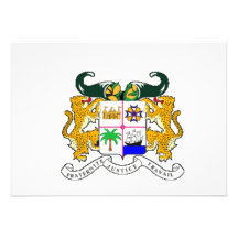 Benín Coat of Arms Personalized Announcements