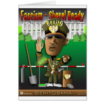 BenitObama Fascism Greeting Card