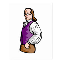 Benjamin Fanklin gentleman hands on hips Post Card