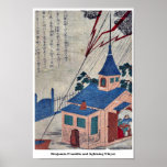 Benjamin Franklin and lightning Ukiyoe Posters