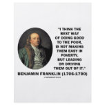 Benjamin Franklin Best Way Of Doing Good Poor Flyer