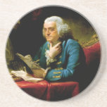 Benjamin Franklin by David Martin Coasters