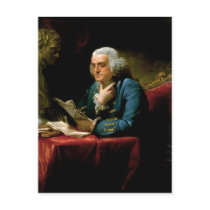 Benjamin Franklin by David Martin done in 1767 Postcard