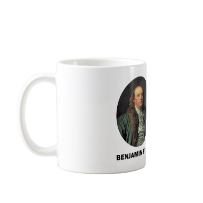 Benjamin Franklin Fond Of Reading Money Quote Coffee Mugs by unfinishedpolis