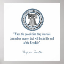 Benjamin Franklin Quote (Money) Posters