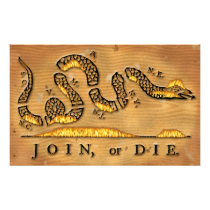 Benjamin Franklin's Join Or Die Political Cartoon Photograph