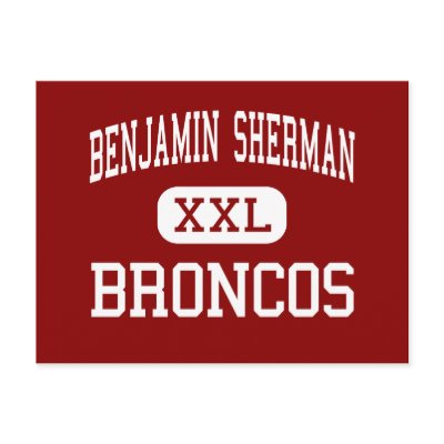 Benjamin Sherman - Broncos - Middle - Holly Postcards by customteamsportswear