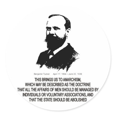 Benjamin Tucker Round Stickers by 2plus2equals5