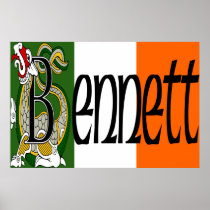 Bennett Celtic Dragon Poster Print