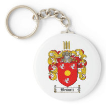 BENNETT FAMILY CREST -  BENNETT COAT OF ARMS KEYCHAIN