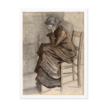 Bent Figure of a Woman, Vincent van Gogh Postcard
