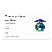 Bent On World Domination Planet Earth Humour Business Cards