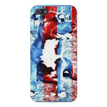 Bentley the Pit Bull Iphone 5 Case Patriotic
