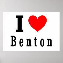 Benton, Alabama City Design Print