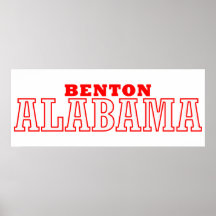 Benton, Alabama City Design Poster