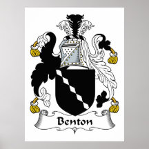Benton Family Crest Print