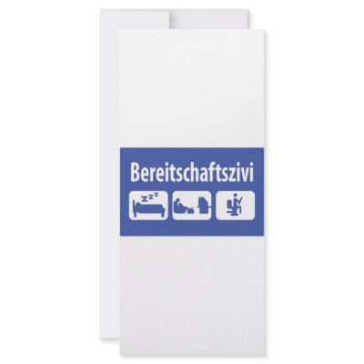 Bereitschaftszivi icon full color rack card by TomaniacLines