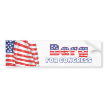 Berg for Congress Patriotic American Flag Bumper Stickers