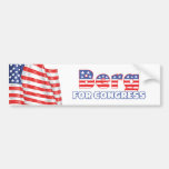 Berg for Congress Patriotic American Flag Bumper Stickers