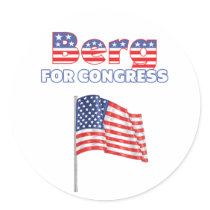Berg for Congress Patriotic American Flag Sticker