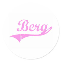 Berg Last Name Classic Style Round Stickers