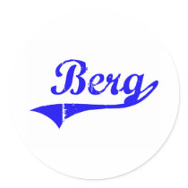 Berg Surname Classic Style Round Stickers