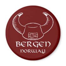 Bergen Norway Viking Hat magnets