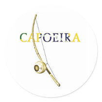 Berimbau Capoeira Round Sticker
