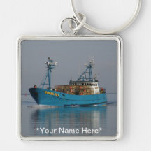 Bering Sea, Crab Boat in Dutch Harbour, AK Keychains
