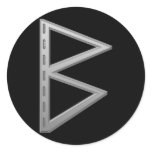 Berkano Rune grey stickers