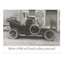 Berliet vintage car photo reproduction postcards