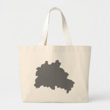 Berlin contour icon canvas bag