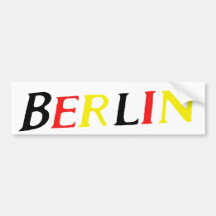 Berlin, Germany in Colours of Flag Bumper Sticker