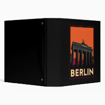 berlin germany oktoberfest art deco retro travel 3 ring binder