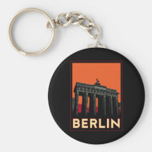 berlin germany oktoberfest art deco retro travel keychains