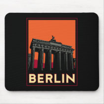 berlin germany oktoberfest art deco retro travel mouse pad