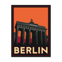 berlin germany oktoberfest art deco retro travel postcard