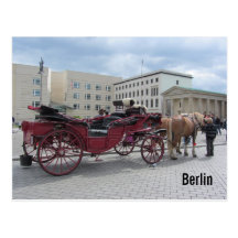 Berlin Horse and Buggy Postcard