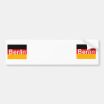 Berlin Logo in White on German Flag Bumper Stickers