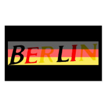 Berlin Logo on German Flag Business Card Templates